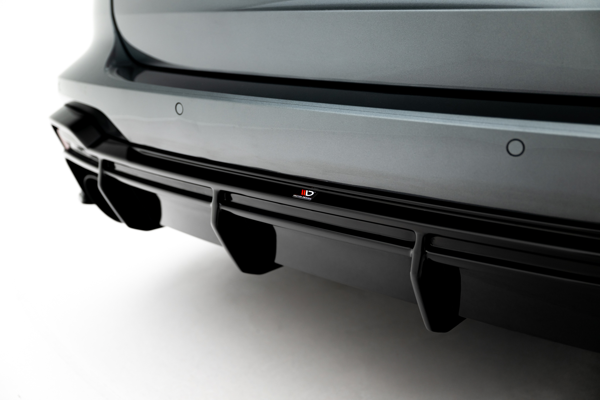 Street+ Heck Ansatz Diffusor passend für Audi RS6 C8 / C8 FL schwarz Hochglanz