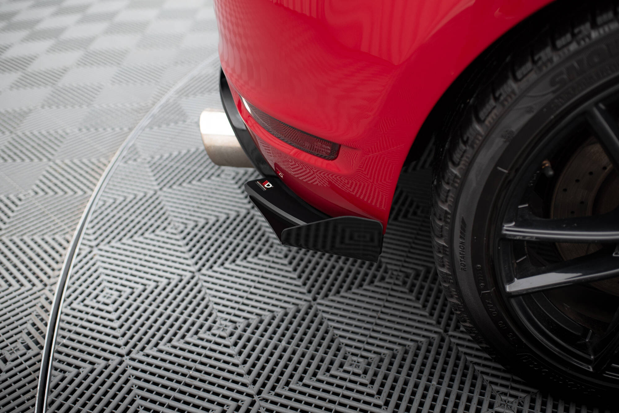 Street Pro Heck Ansatz Flaps passend für VW Golf 6 GTI Mk6 rot+ Hochglanz Flaps
