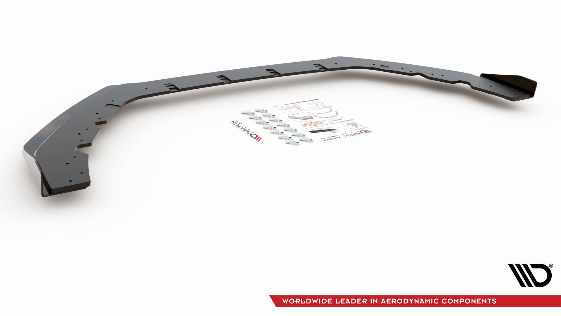 Street Pro Spoilerlippe Front Ansatz + Flaps passend für Ford Focus RS Mk3 schwarz Hochglanz