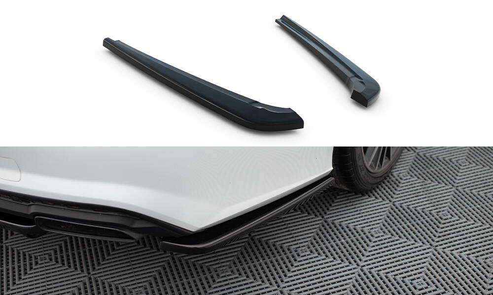 Heck Ansatz Flaps Diffusor V.3 für Mercedes-Benz V-Klasse AMG-Line W447 Facelift schwarz Hochglanz