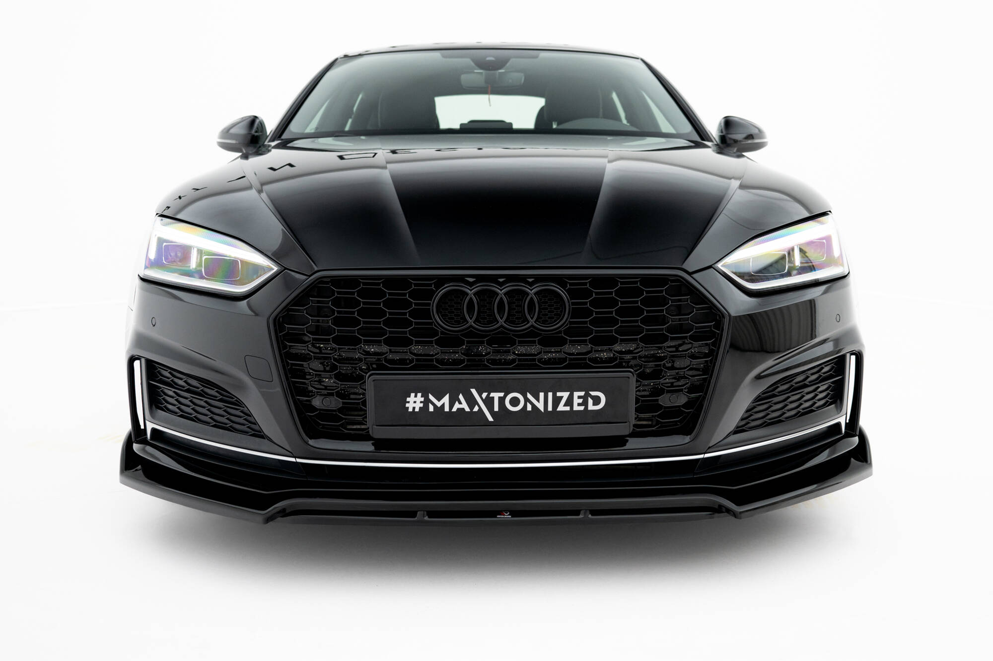 Street+ Spoilerlippe Front Ansatz passend für Audi S5 / A5 S-Line Coupe / Sportback F5 schwarz Hochglanz