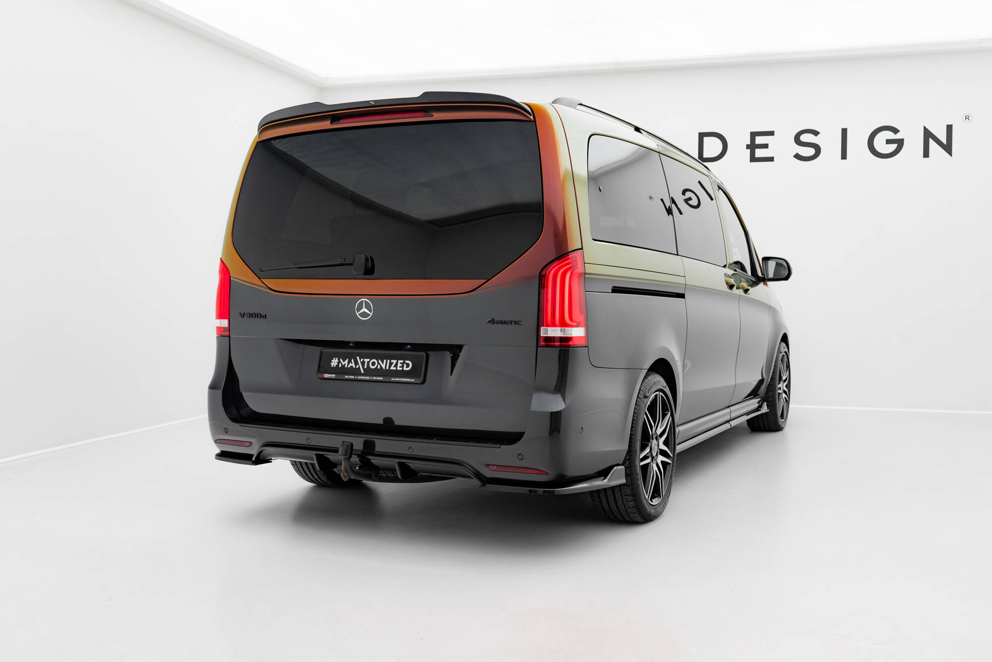 Street+ Heck Ansatz Flaps V.3 passend für Mercedes V-Klasse AMG-Line W447 FL schwarz Hochglanz