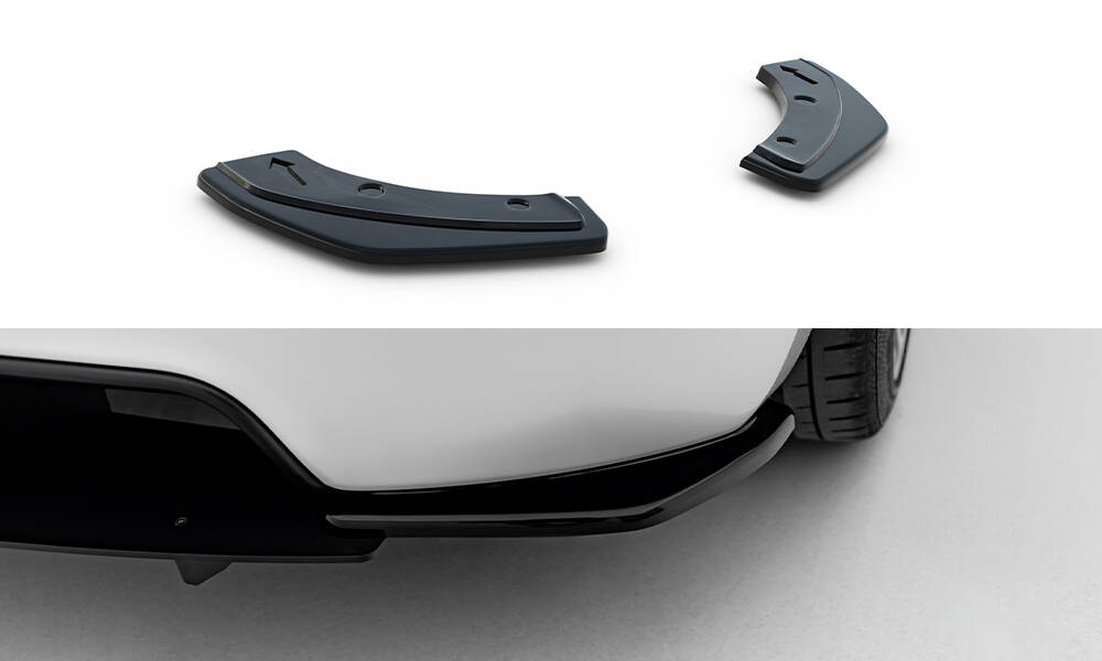 Heck Ansatz Flaps Diffusor für Peugeot RCZ Mk1 / Mk1 Facelift schwarz Hochglanz