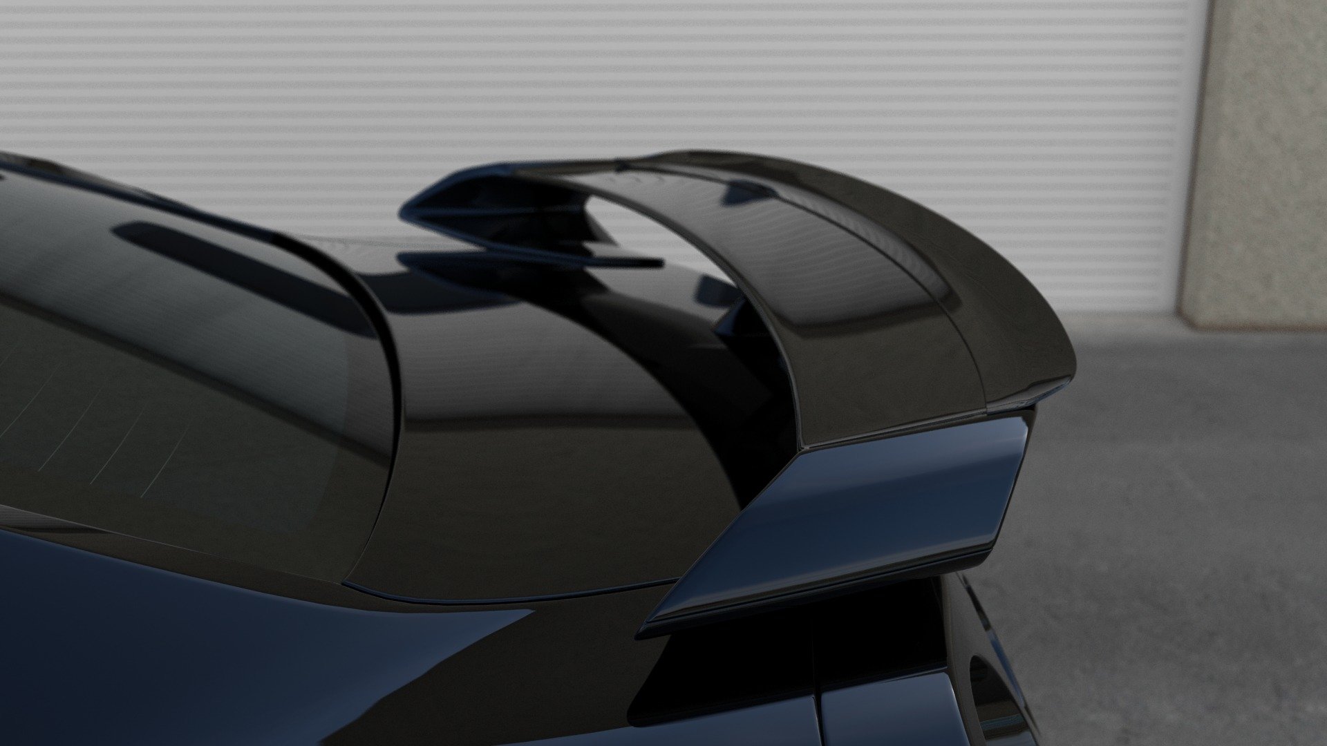 Spoiler CAP für NISSAN GT-R vor Facelift COUPE R35-SERIES 2007-2010 schwarz Hochglanz