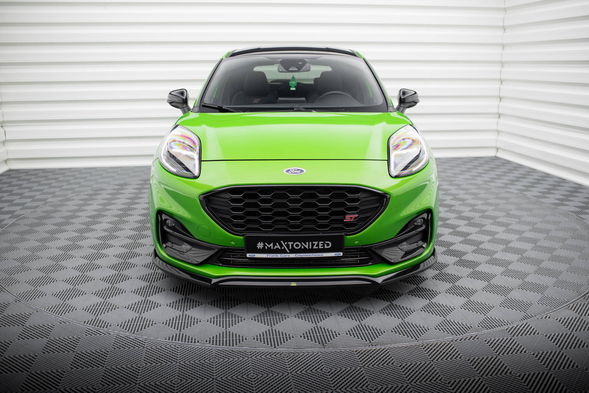 Street+ Spoilerlippe Front Ansatz V.2 passend für Ford Puma ST / ST-Line Mk1 schwarz Hochglanz