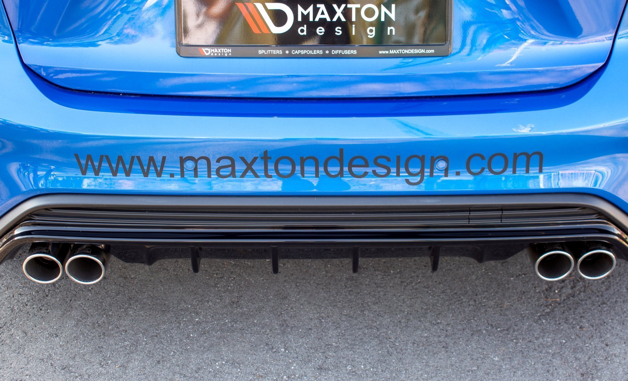 Diffusor Heck Ansatz für Ford Focus Hatchabck ST-Line schwarz Hochglanz