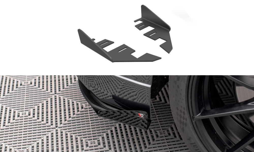 Hintere Seiten Flaps passend für Audi S3 Sportback 8V FL schwarz Hochglanz