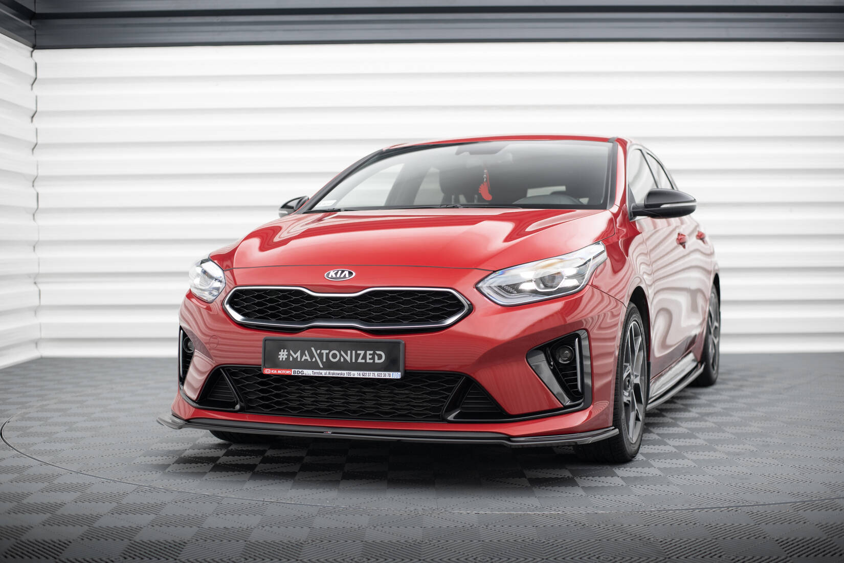 Front Ansatz V.2 für Kia Ceed GT / GT-Line Mk3 / Proceed Mk1 schwarz Hochglanz