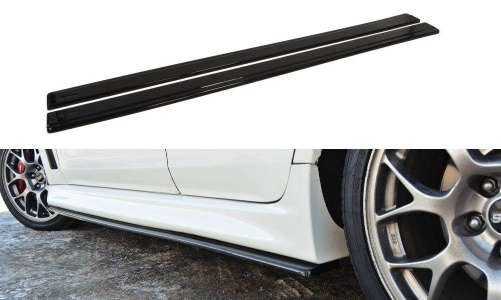 Street+ Seitenschweller Leisten passend für Mitsubishi Lancer Evo X schwarz Hochglanz