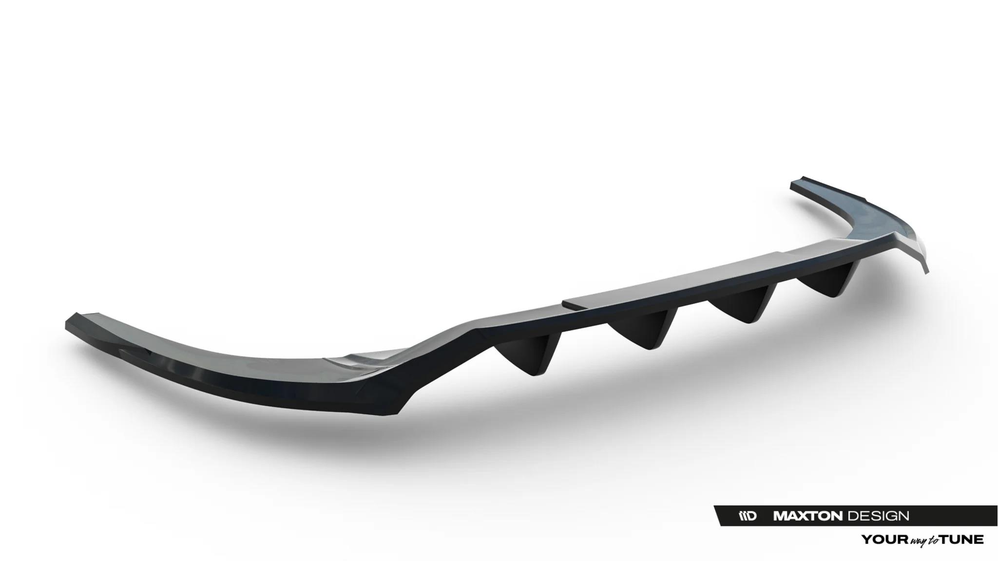 Street+ Mittlerer Diffusor RACE passend für Audi A3 Limousine 8Y Facelift schwarz Hochglanz