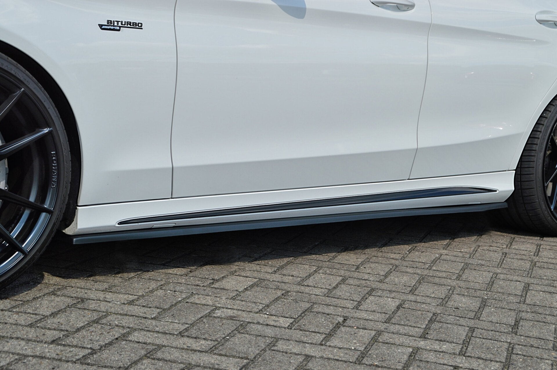 Seitenschweller im Cup Look für C43 AMG, W205 Bj. 2016-2018 Carbon Optik
