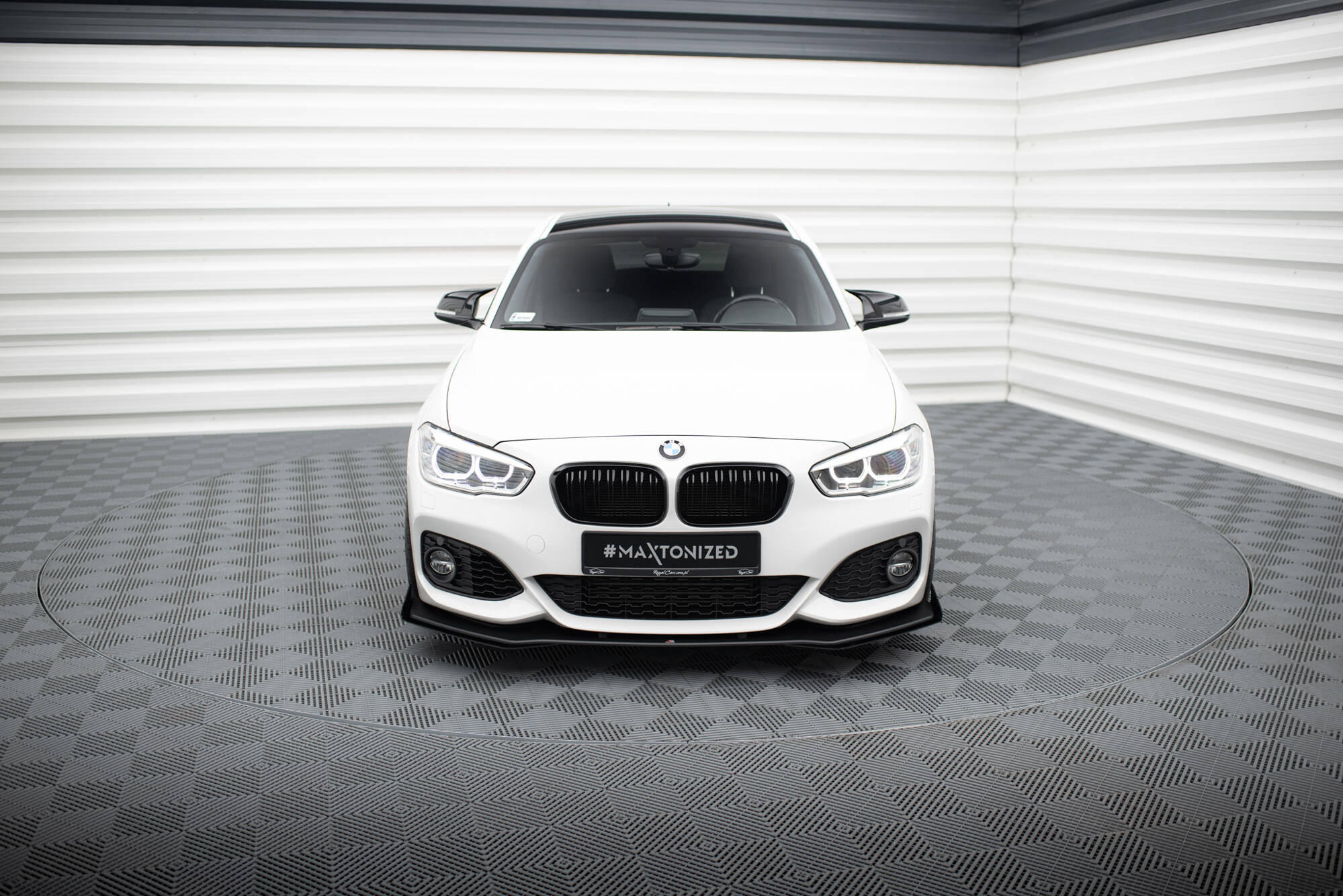 Front Stoßstange Flaps passend für BMW 1er F20 M-Paket FL / M140i schwarz Hochglanz