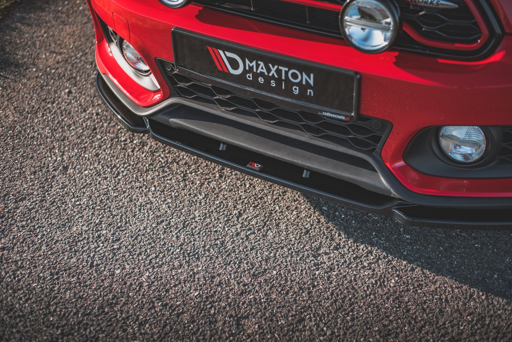 Street+ Spoilerlippe Front Ansatz V.2 passend für Mini Countryman Mk2 F60 JCW schwarz Hochglanz
