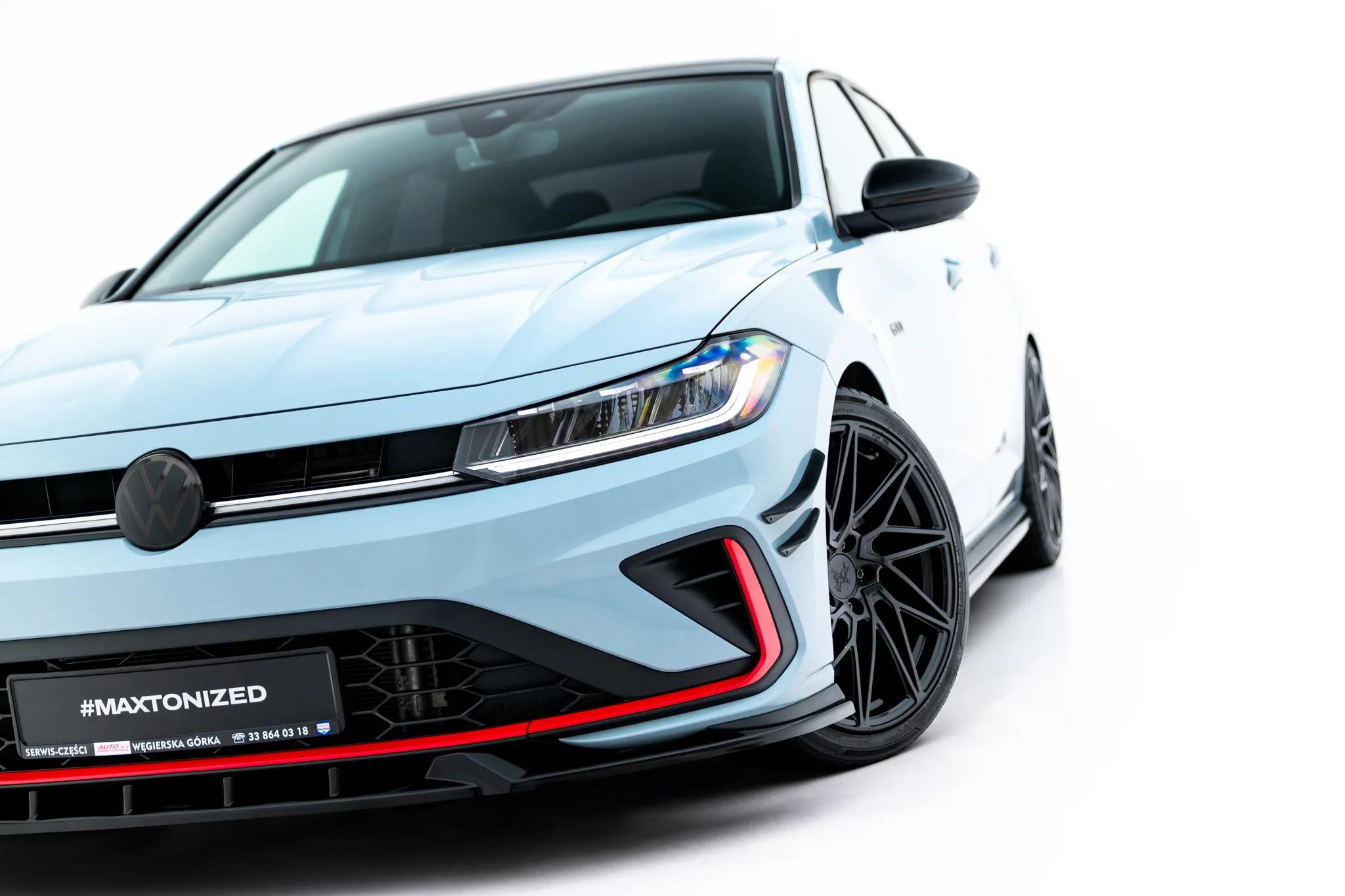 Frontlippe V.1 passend für VW Jetta GLI Mk7 Facelift 2 schwarz Hochglanz