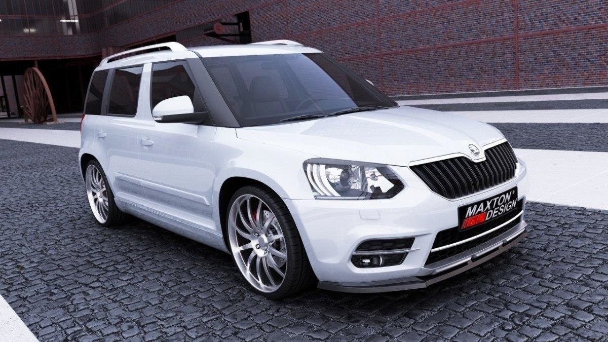 Street+ Spoilerlippe Front Ansatz passend für Skoda Yeti CITY FL schwarz Hochglanz