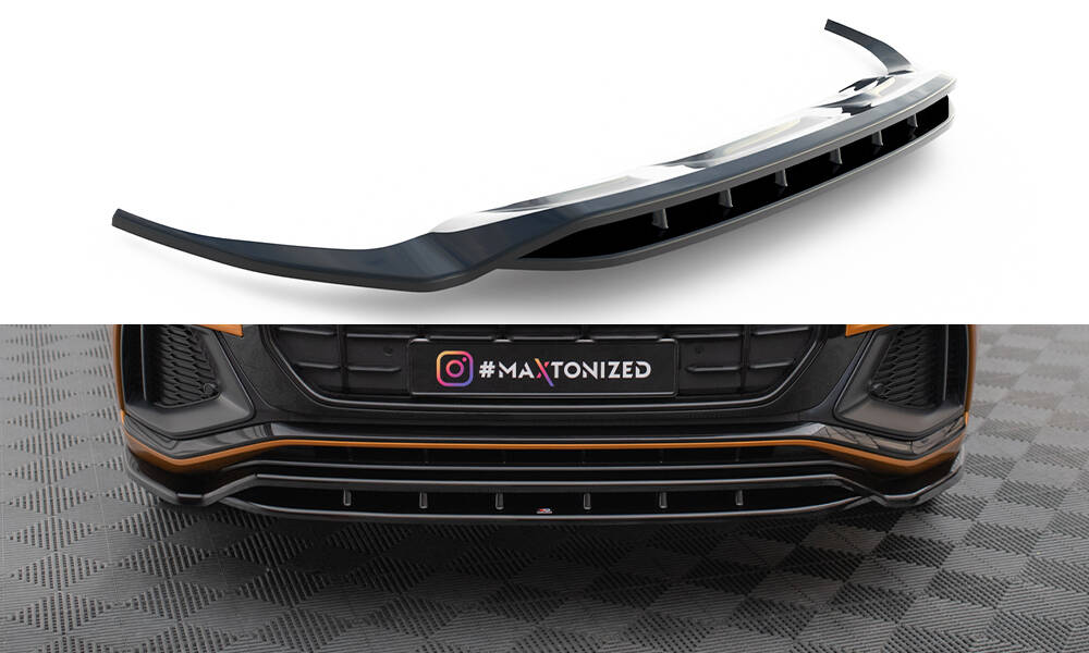 Front Ansatz für V.1 Audi Q8 S-line / SQ8 Mk1 schwarz Hochglanz