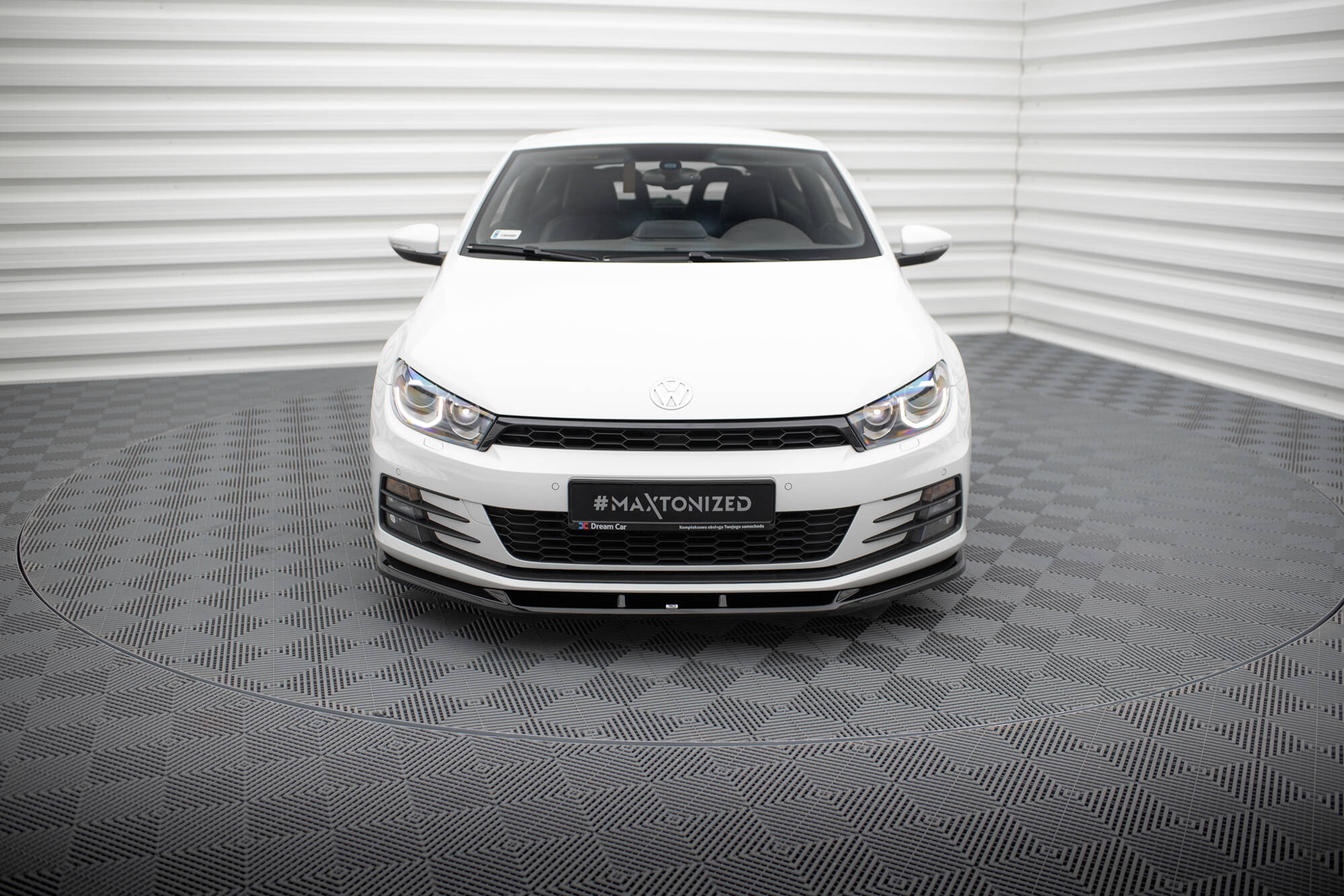 Street+ Spoilerlippe Front Ansatz V.1 passend für VW Scirocco Mk3 FL schwarz Hochglanz