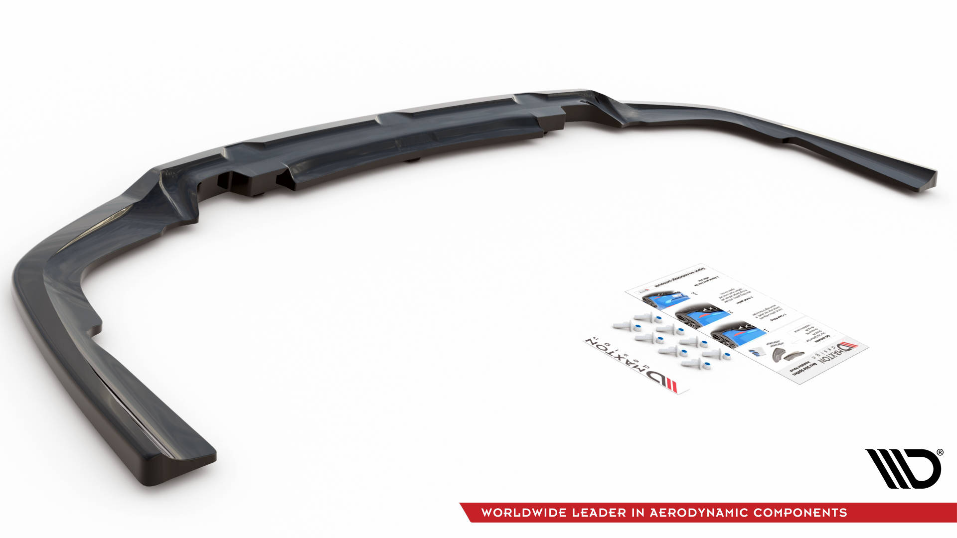 Street+ Mittlerer Diffusor RACE Heck Ansatz V.1 passend für BMW X6 M-Paket G06 schwarz Hochglanz