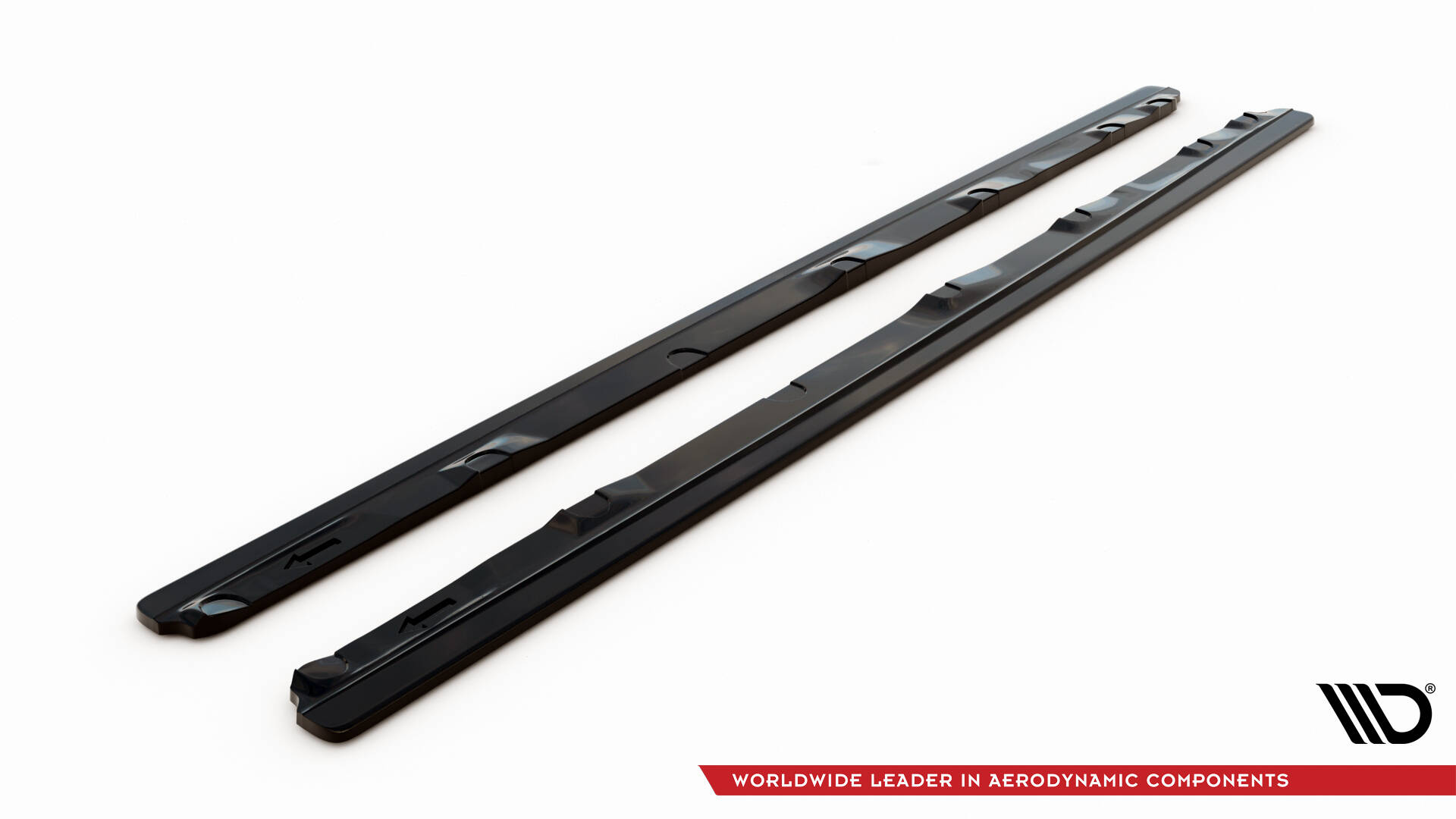 Seitenschweller Ansatz für V.1 für Audi A6 C7 schwarz Hochglanz