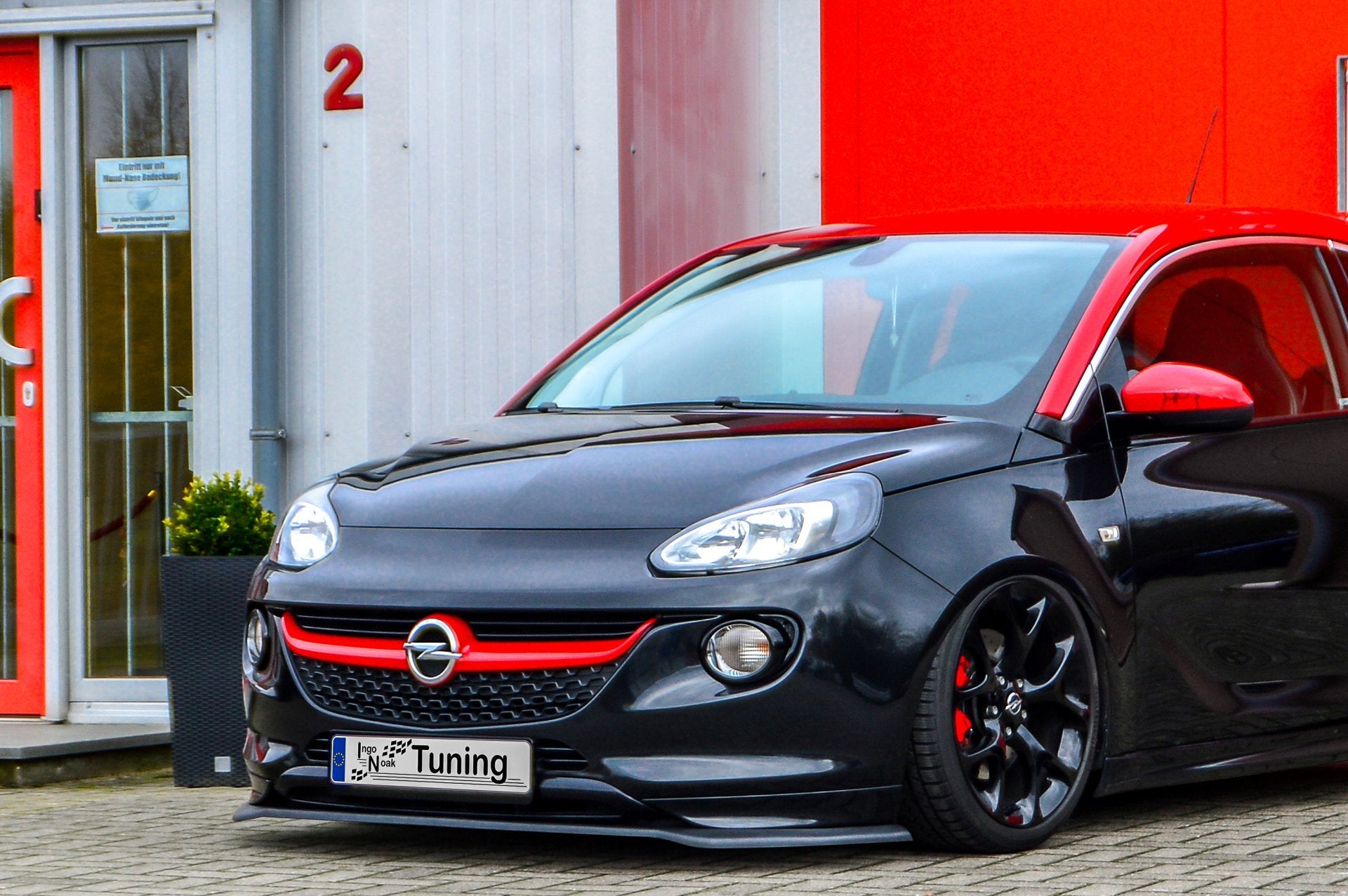 Cup Frontspoilerlippe für Opel Adam S + OPC-Line ab Bj. 2015- Carbon Optik