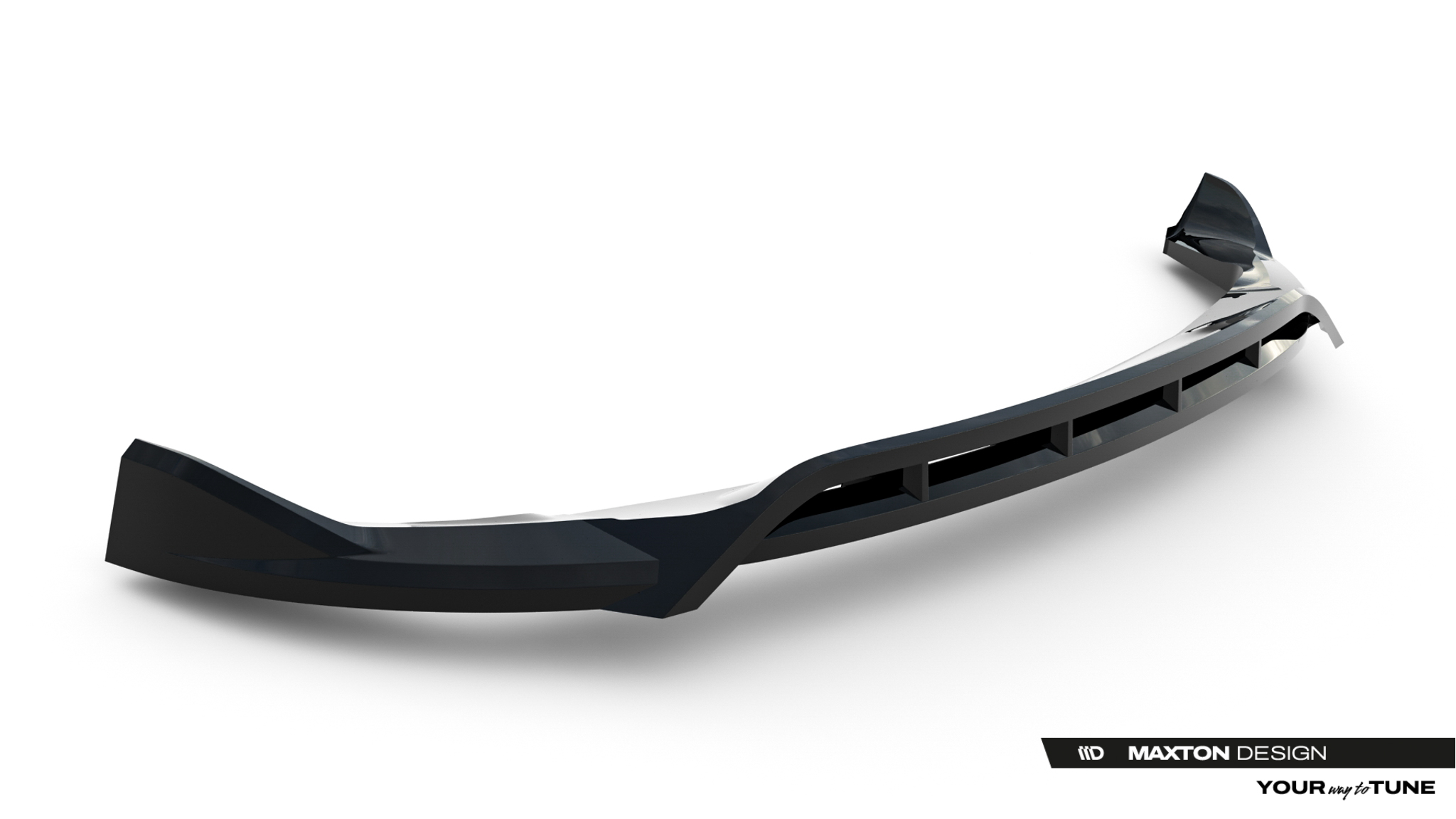 Street+ Spoilerlippe Front Ansatz passend für Land Rover Discovery HSE Mk5 Facelift schwarz Hochglanz