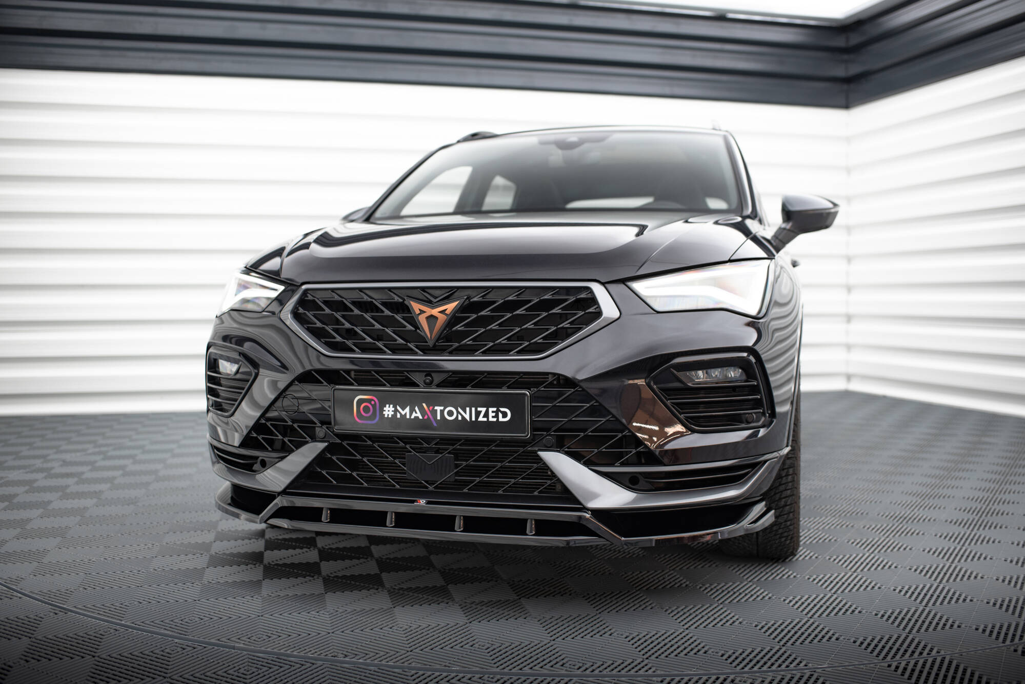 Frontlippe passend für CUPRA Ateca Mk1 FL schwarz Hochglanz