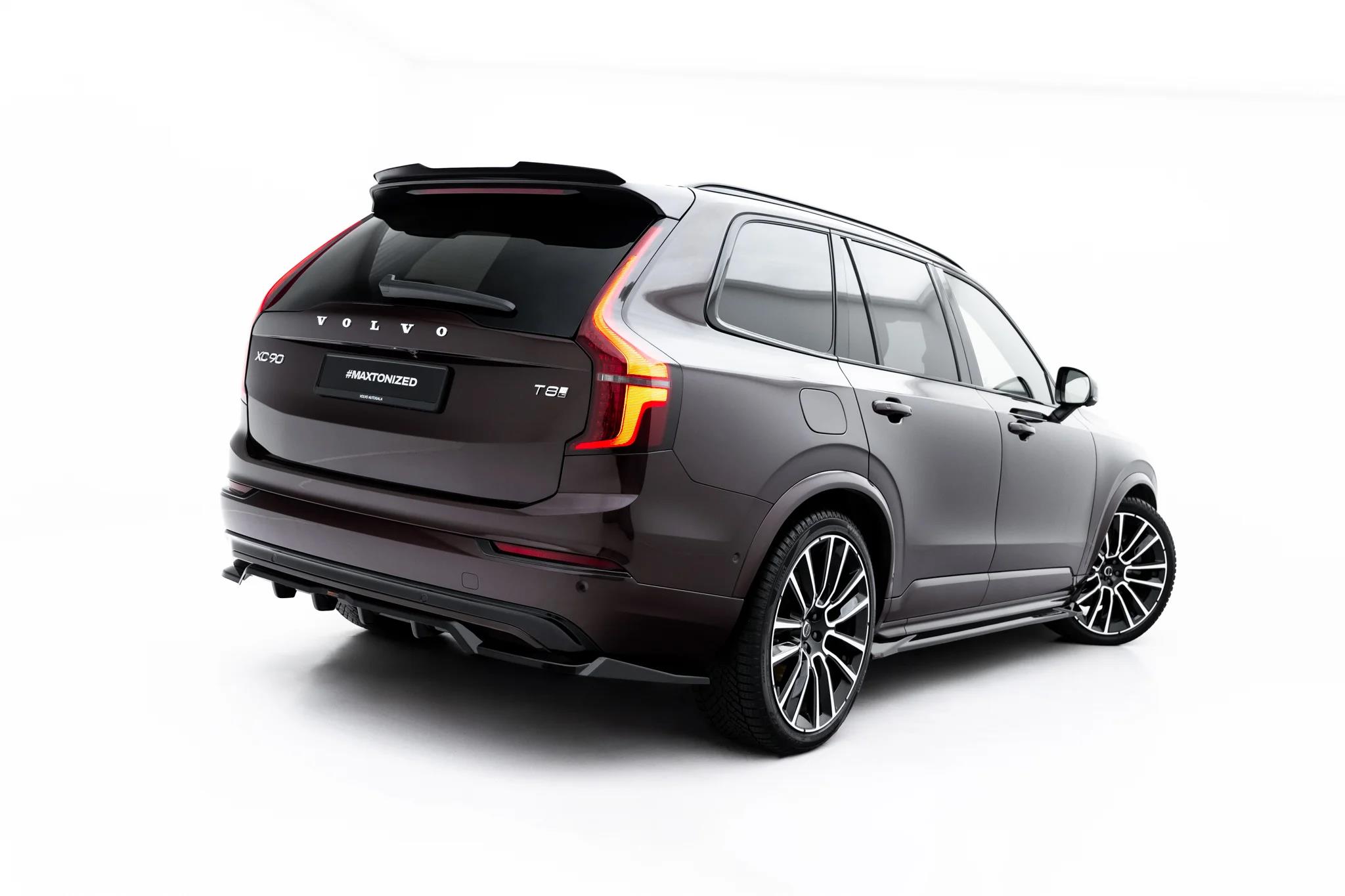 Street+ Mittlerer Diffusor RACE passend für Volvo XC90 Mk2 Facelift 2 schwarz Hochglanz