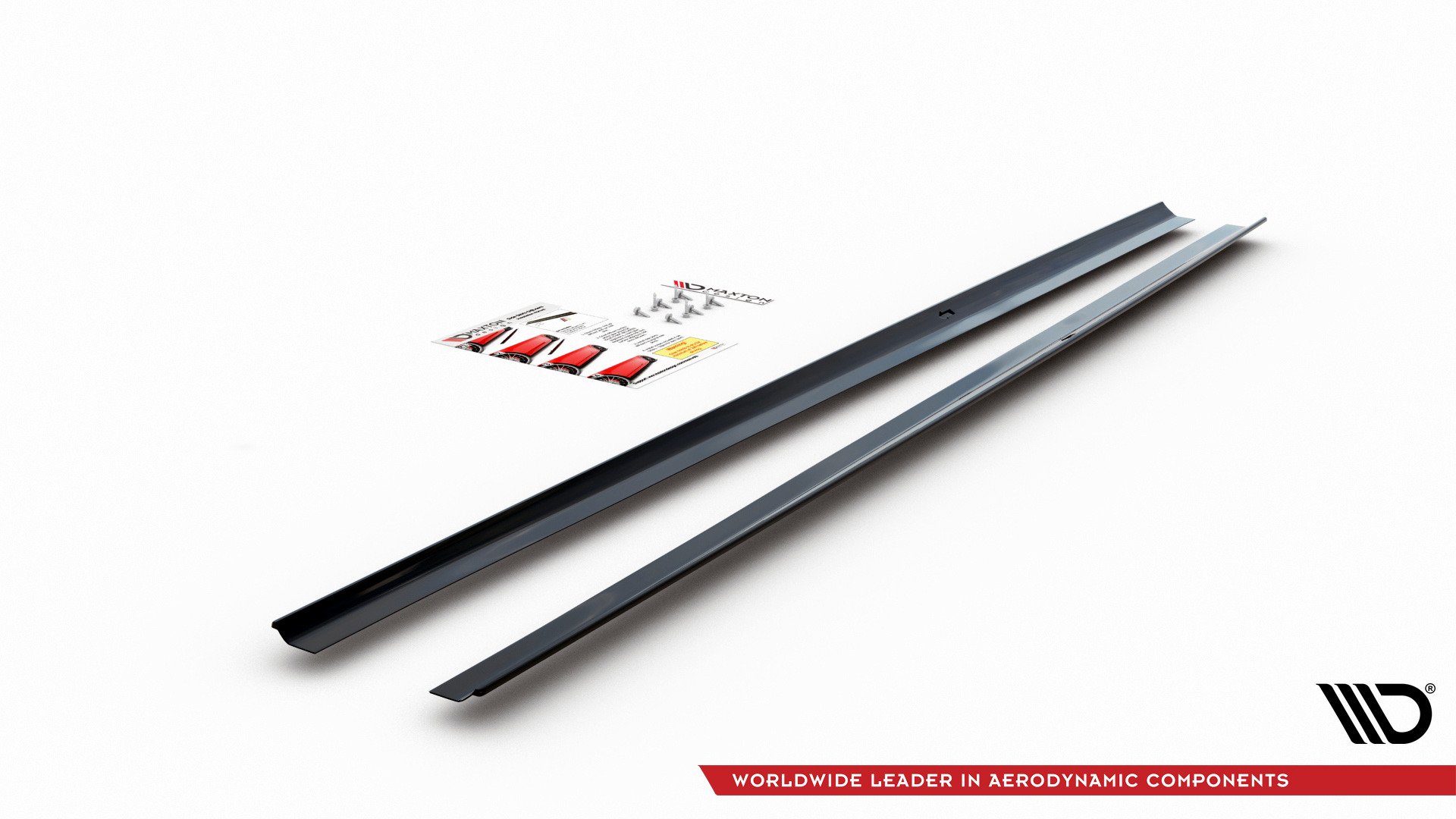 Side Skirts Diffusers VW Polo GTI / R-line Mk6 schwarz Hochglanz
