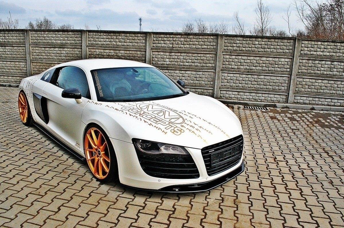 Street+ Seitenschweller Leisten passend für Audi R8 Mk.1 schwarz Hochglanz