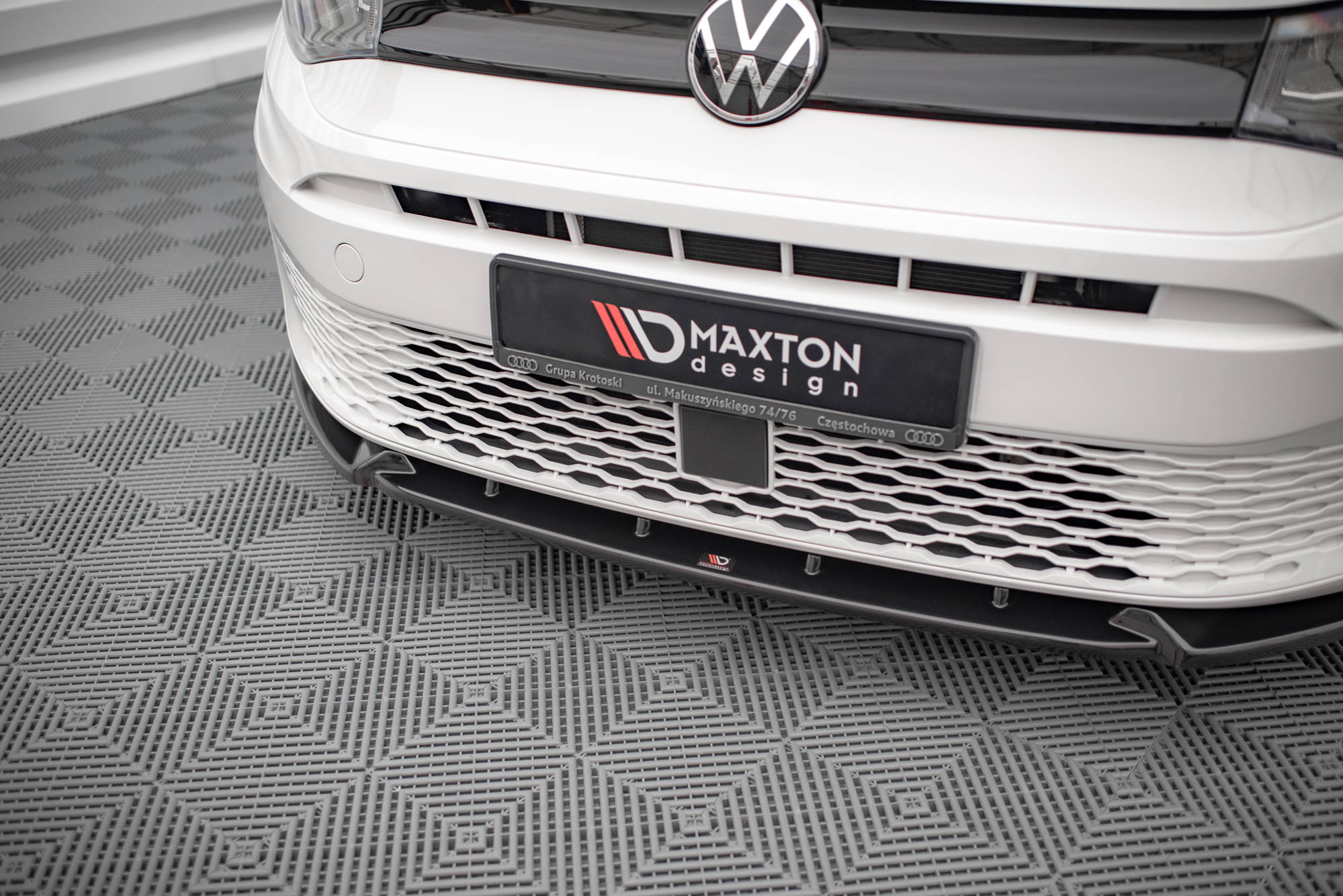 Street+ Spoilerlippe Front Ansatz V.2 passend für VW Caddy Mk5 schwarz Hochglanz