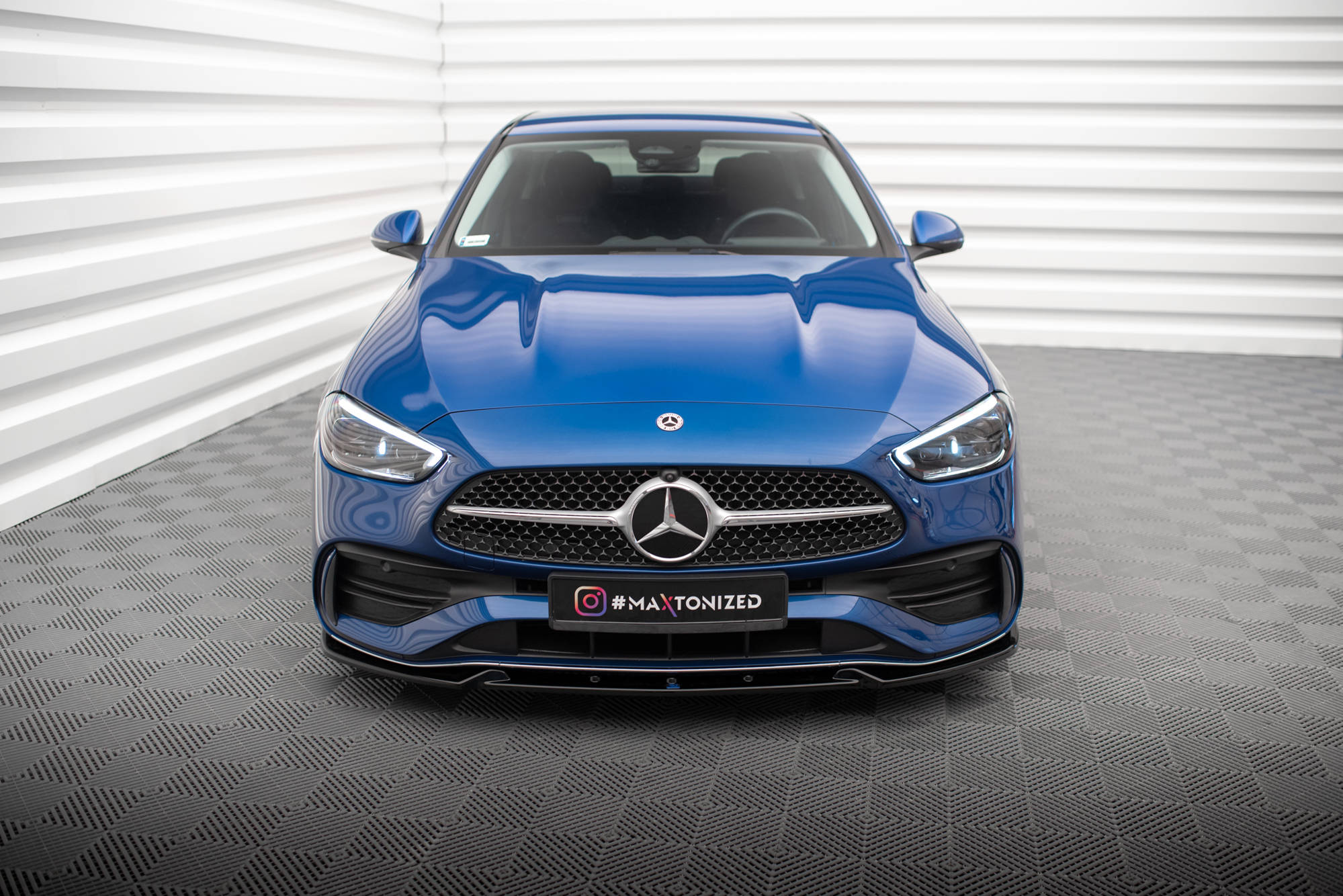 Street+ Spoilerlippe Front Ansatz V.1 passend für Mercedes C AMG-Line / 43 AMG W206 schwarz Hochglanz