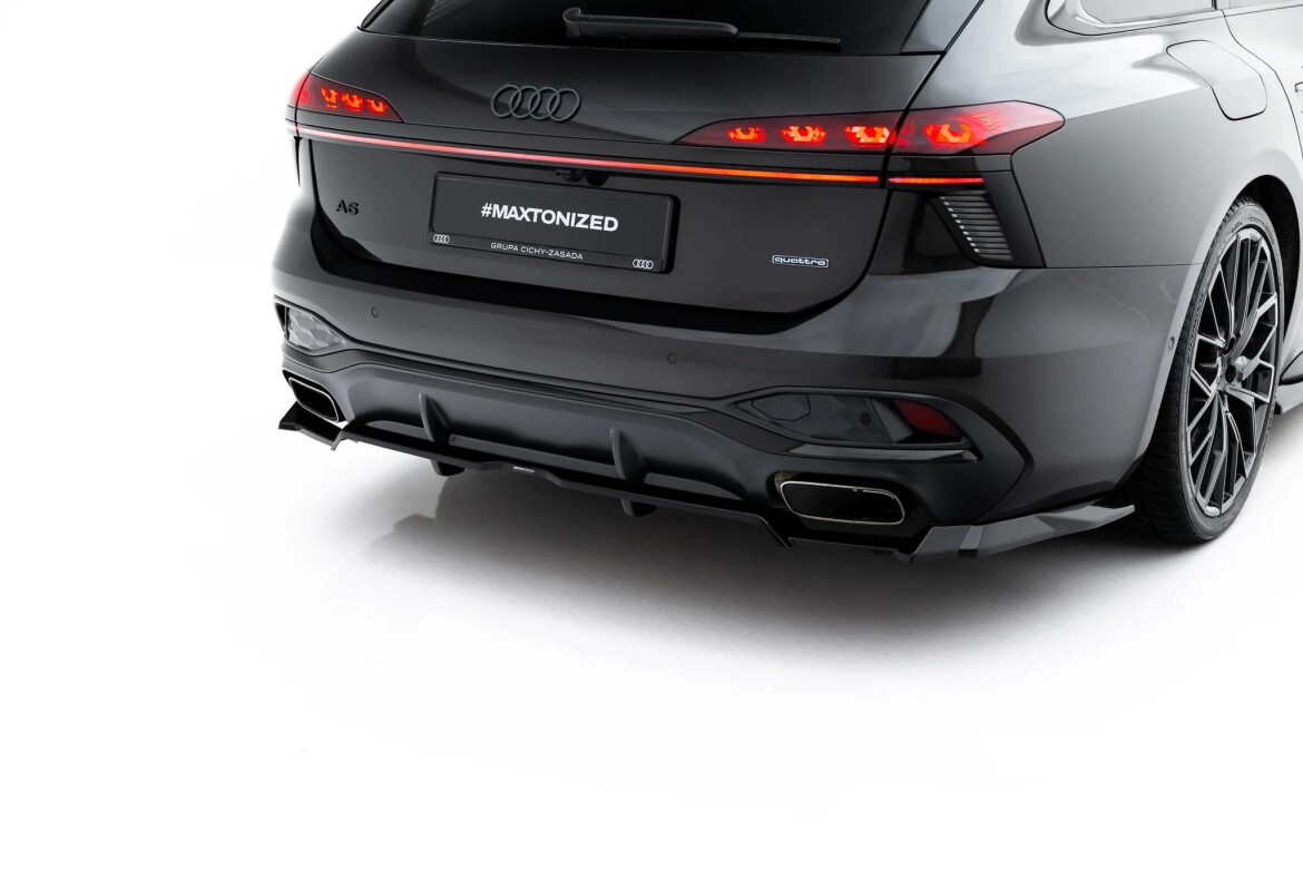 Diffusor RACE V.3 passend für Audi A6 S-Line C9 schwarz Hochglanz