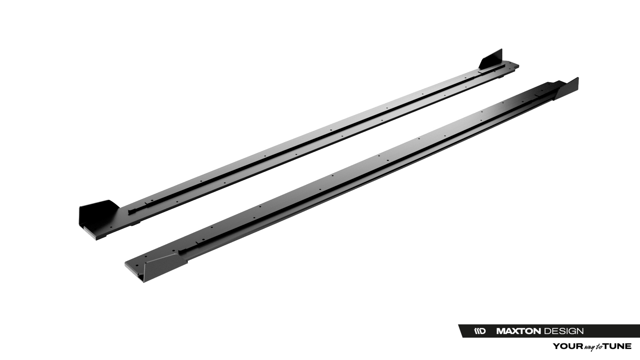 Seitenschweller Ansatz Paar + Flaps passend für CUPRA Born Mk1 schwarz Hochglanz