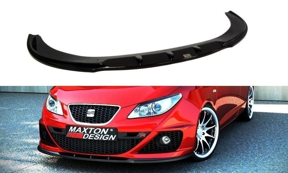 Street+ Spoilerlippe Front Ansatz passend für Seat Ibiza IV FR 6J vor FL schwarz Hochglanz