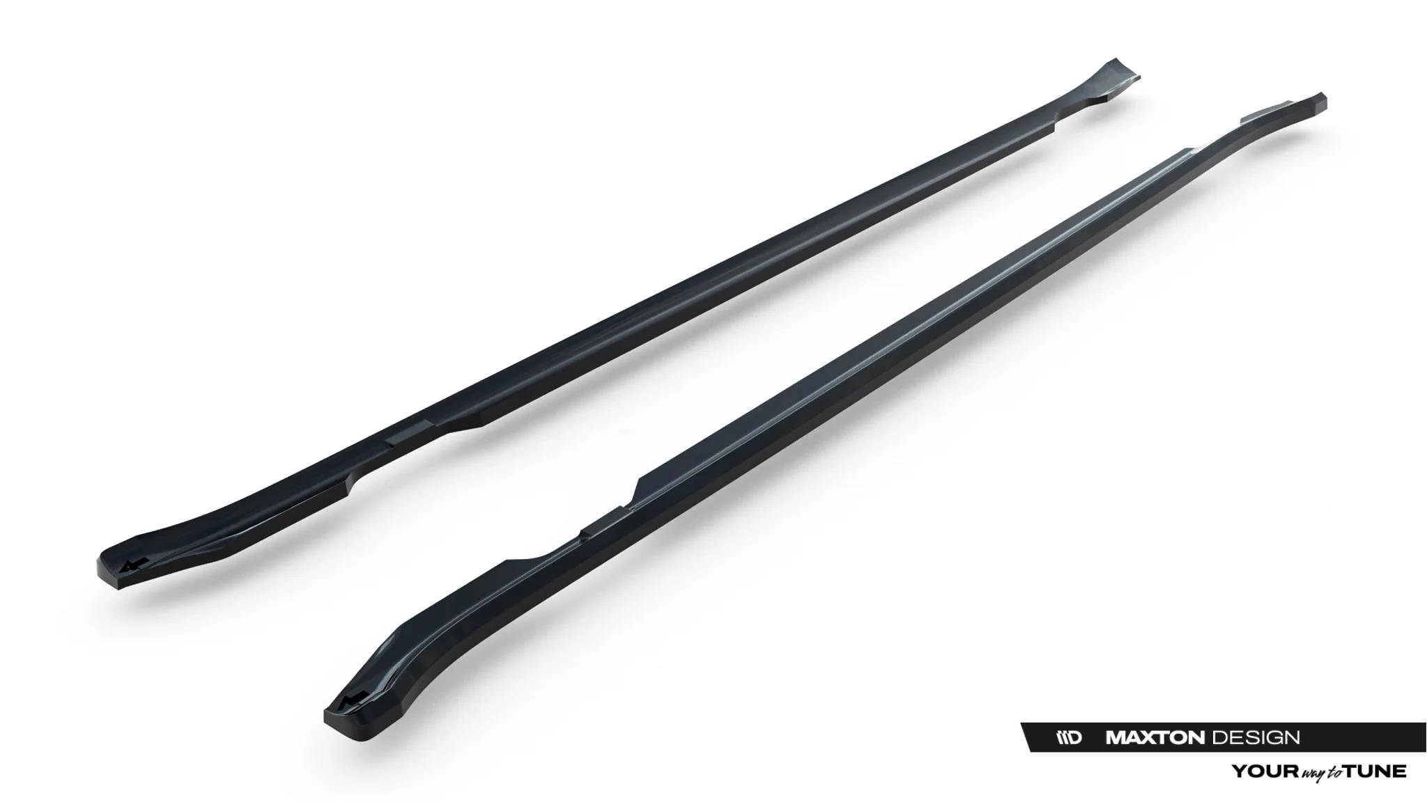 Street+ Seitenschweller Leisten passend für Porsche Taycan / Taycan 4 / Taycan 4S / Taycan GTS Mk1  schwarz Hochglanz