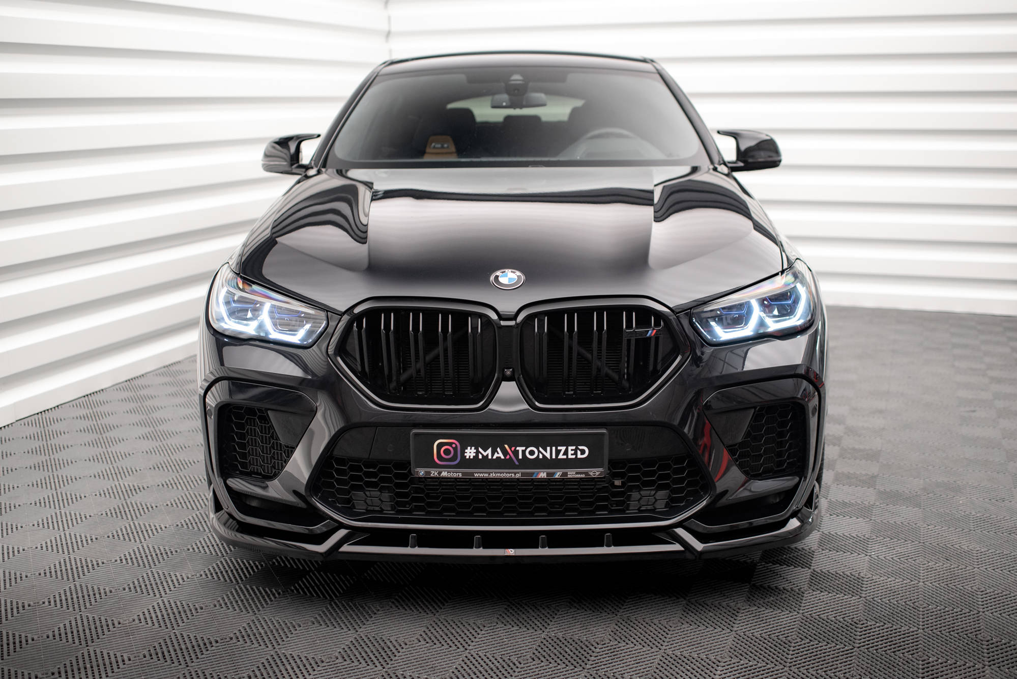 Street+ Spoilerlippe Front Ansatz V.2 passend für BMW X6 M F96 schwarz Hochglanz