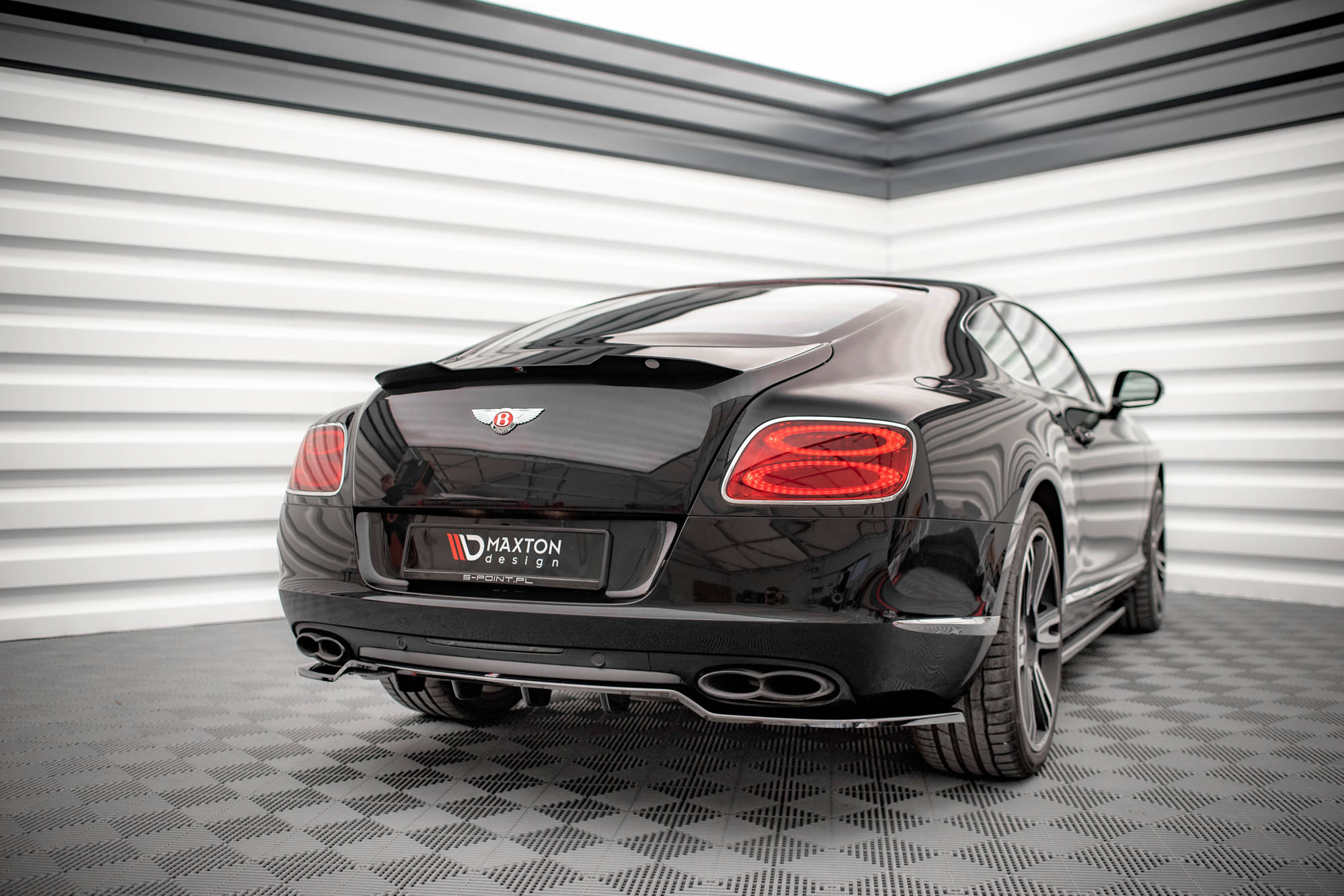 Heckspoiler Lippe passend für Bentley Continental GT V8 S Mk2 schwarz Hochglanz