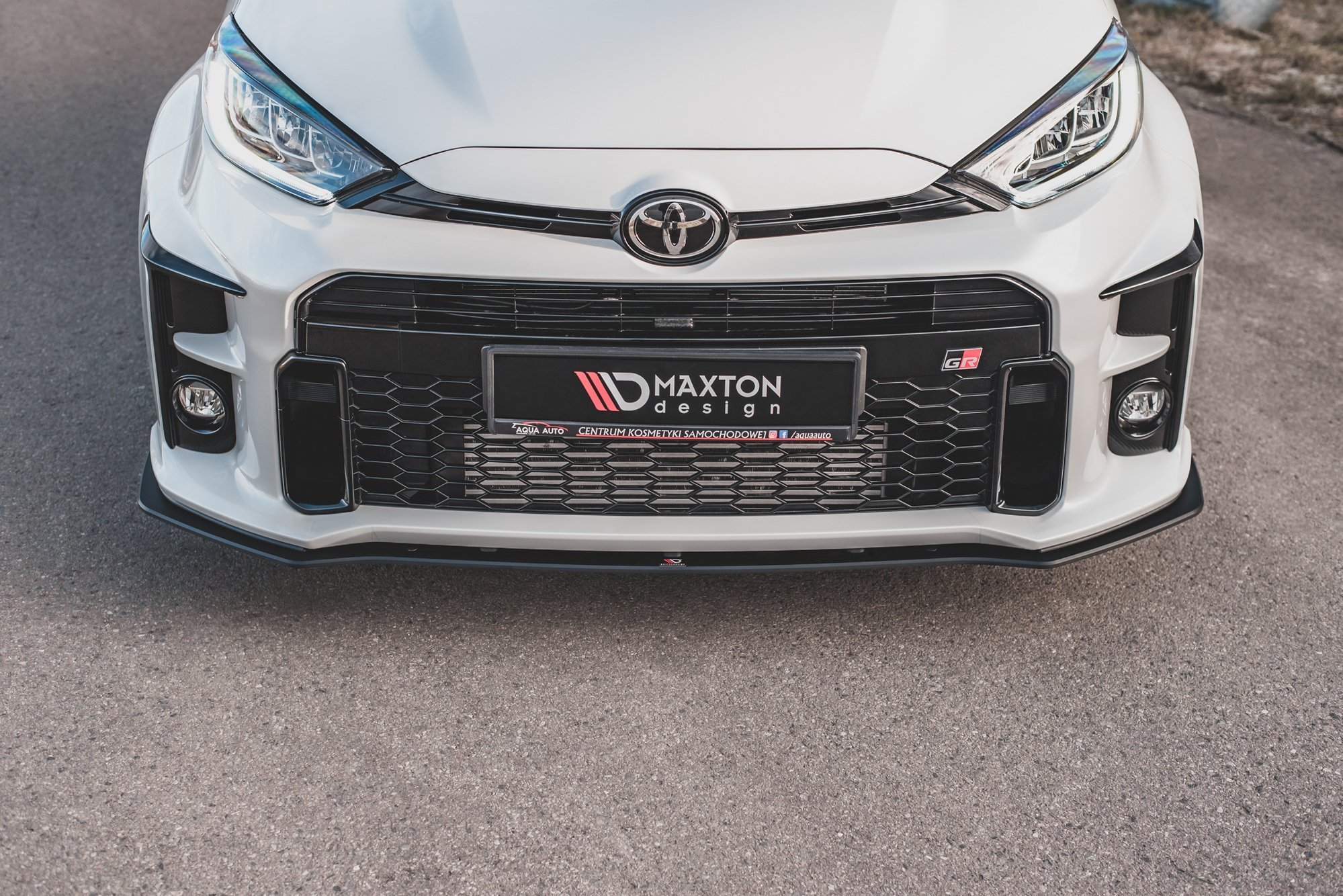 Street Pro Spoilerlippe Front Ansatz passend für Toyota GR Yaris Mk4 rot