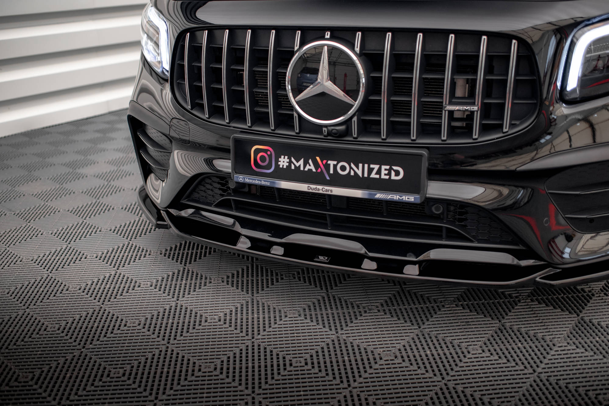 Street+ Spoilerlippe Front Ansatz V.2 passend für Mercedes-AMG GLB 35 / AMG-Line X247 schwarz Hochglanz