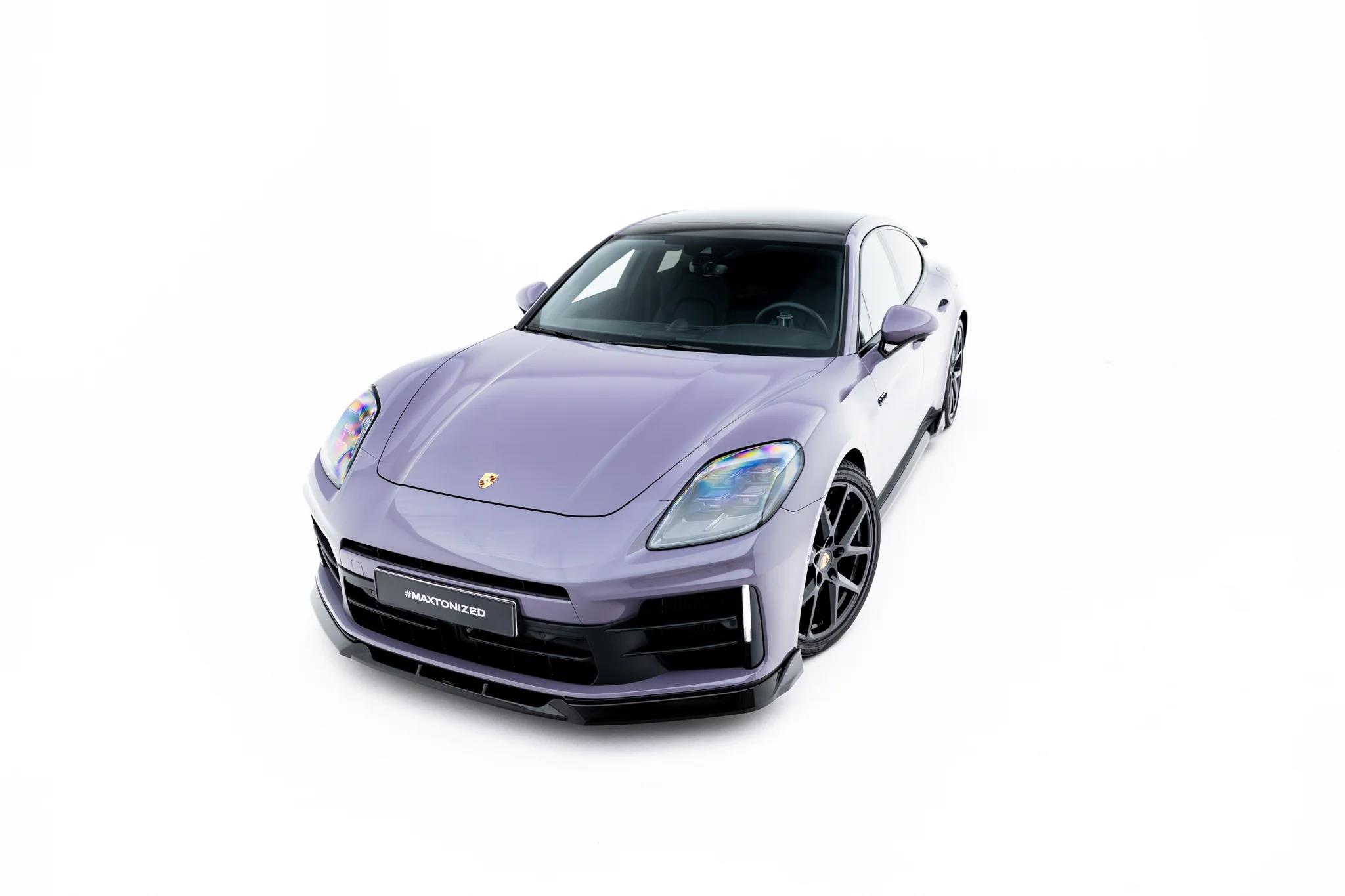 Street+ Spoilerlippe Front Ansatz passend für Porsche Panamera 4 / 4S E-Hybrid / 4 E-Hybrid 972 schwarz Hochglanz