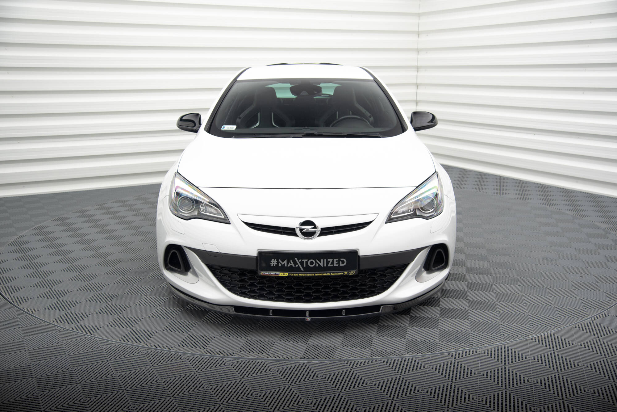Street+ Spoilerlippe Front Ansatz passend für Opel Astra J OPC/VXR Nurburg schwarz Hochglanz