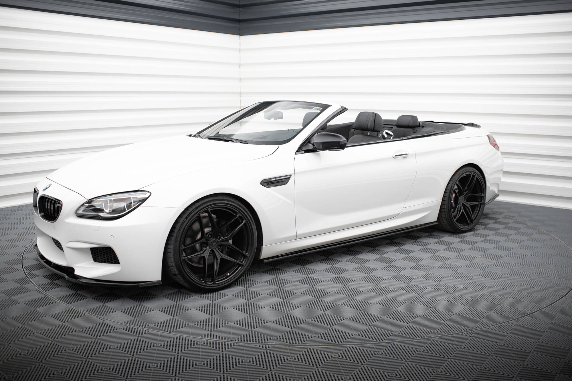 Seitenschweller Ansatz für BMW M6 / 6 M-Paket Coupe / Cabriolet F06 / F13 / F12 schwarz Hochglanz