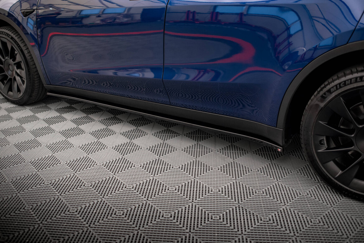 Seitenschweller Ansatz V.2 passend für Tesla Model Y schwarz Hochglanz
