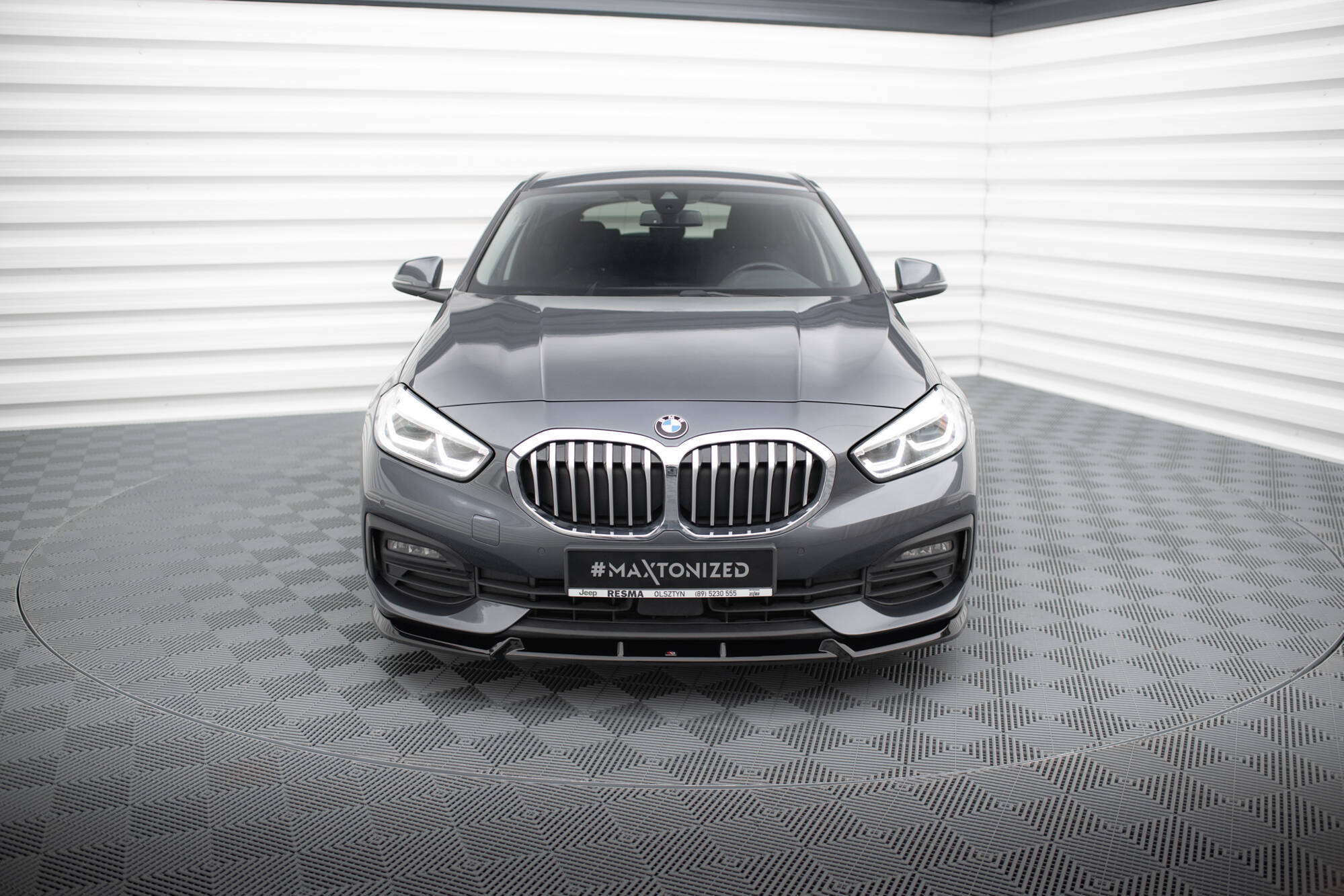 Street+ Spoilerlippe Front Ansatz V.1 passend für BMW 1er F40 schwarz Hochglanz