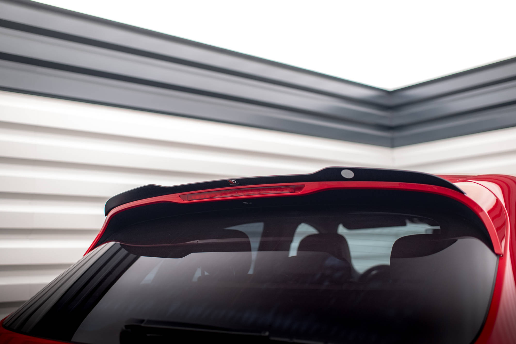 Heck Spoiler Aufsatz Abrisskante passend für Porsche Macan Mk1 schwarz Hochglanz