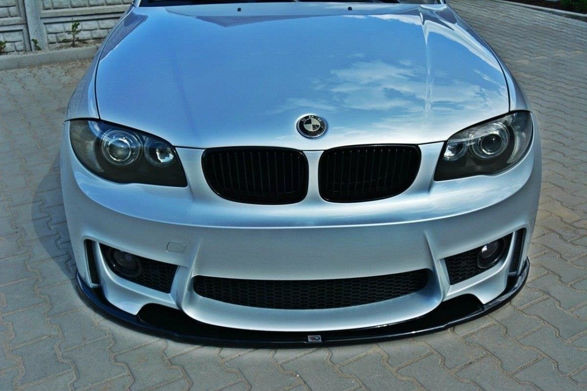 Street+ Spoilerlippe Front Ansatz passend für BMW 1er E87 M-Design schwarz Hochglanz