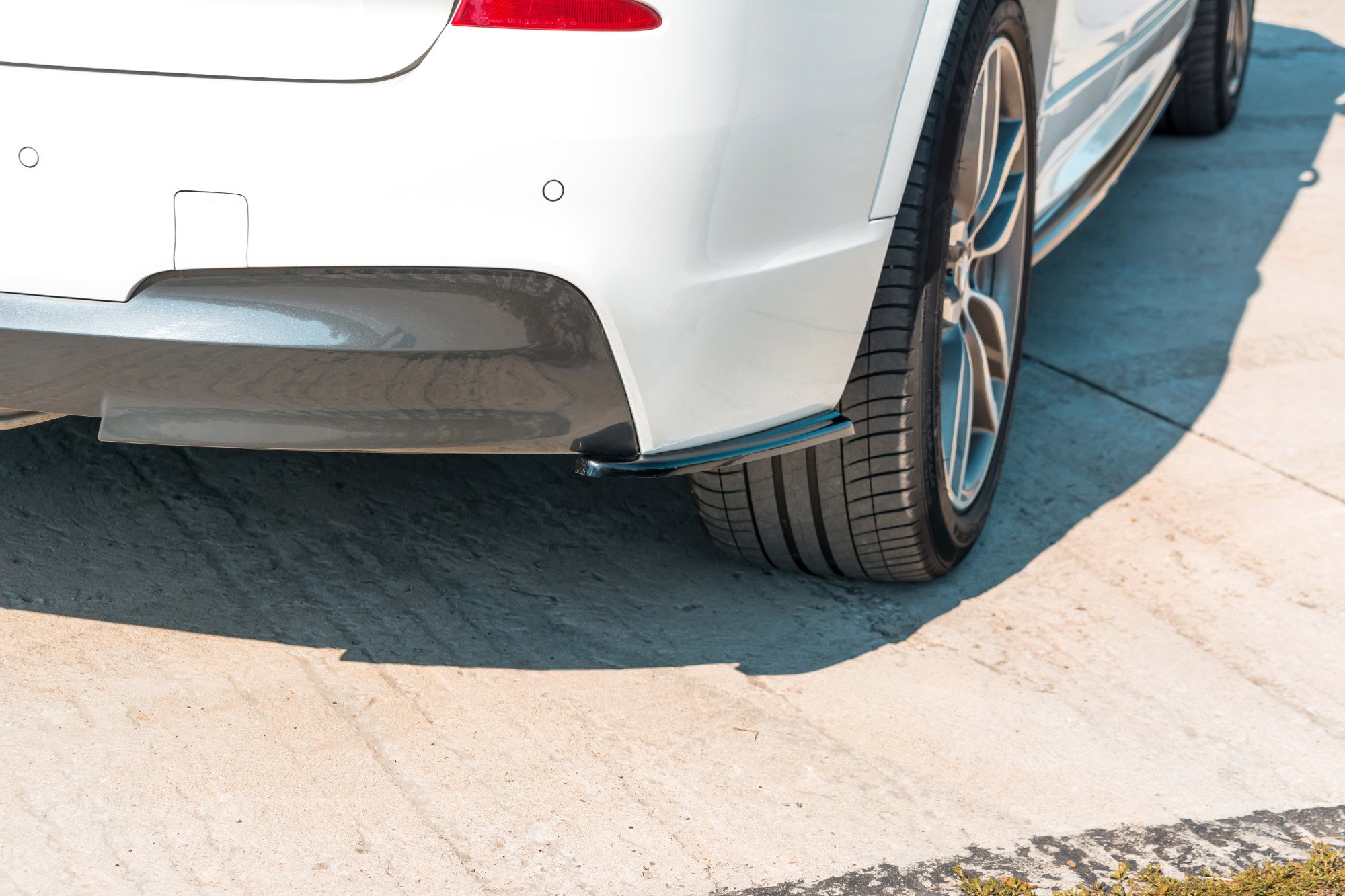 Heck Ansatz Flaps Diffusor für BMW X3 F25 M-Paket Facelift Carbon Look