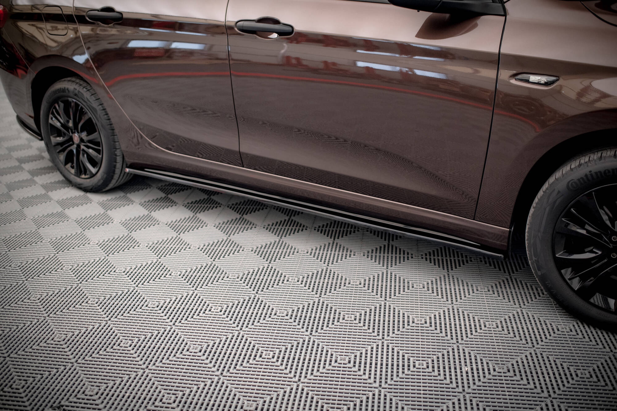 Seitenschweller Ansatz für Fiat Tipo S-Design schwarz Hochglanz