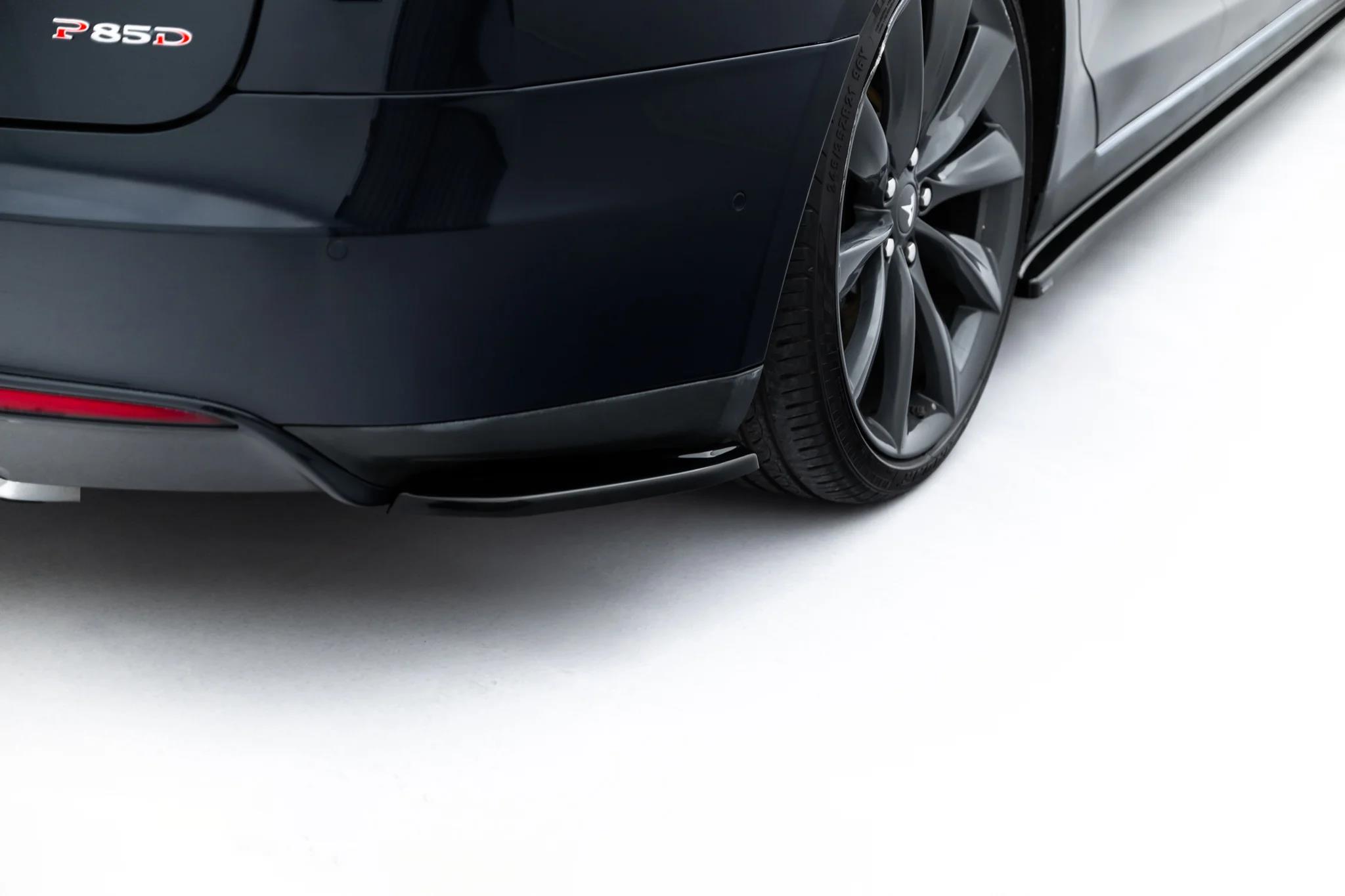 Diffusor Flaps V.1 passend für Tesla Model S Mk1 schwarz Hochglanz