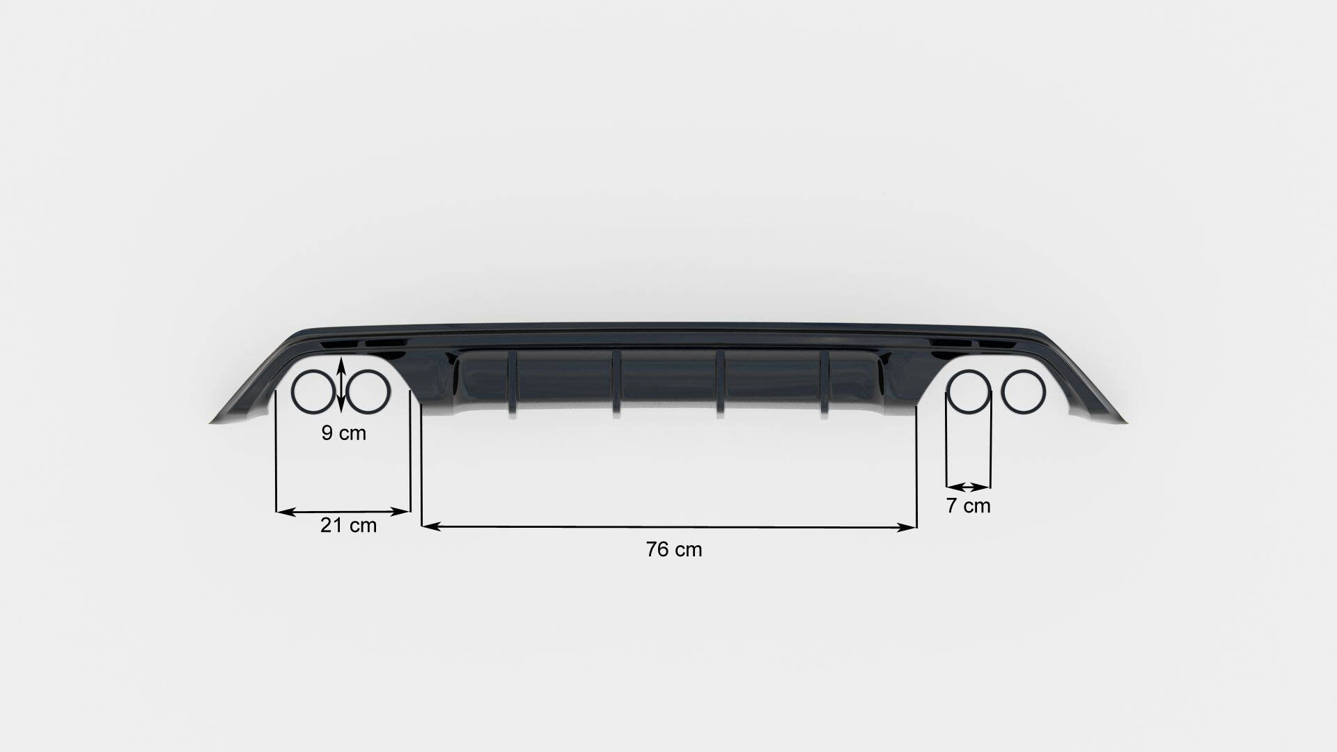 Diffusor Heck Ansatz für Ford Focus Hatchabck ST-Line schwarz Hochglanz